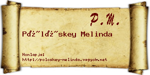 Pölöskey Melinda névjegykártya
