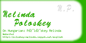 melinda poloskey business card